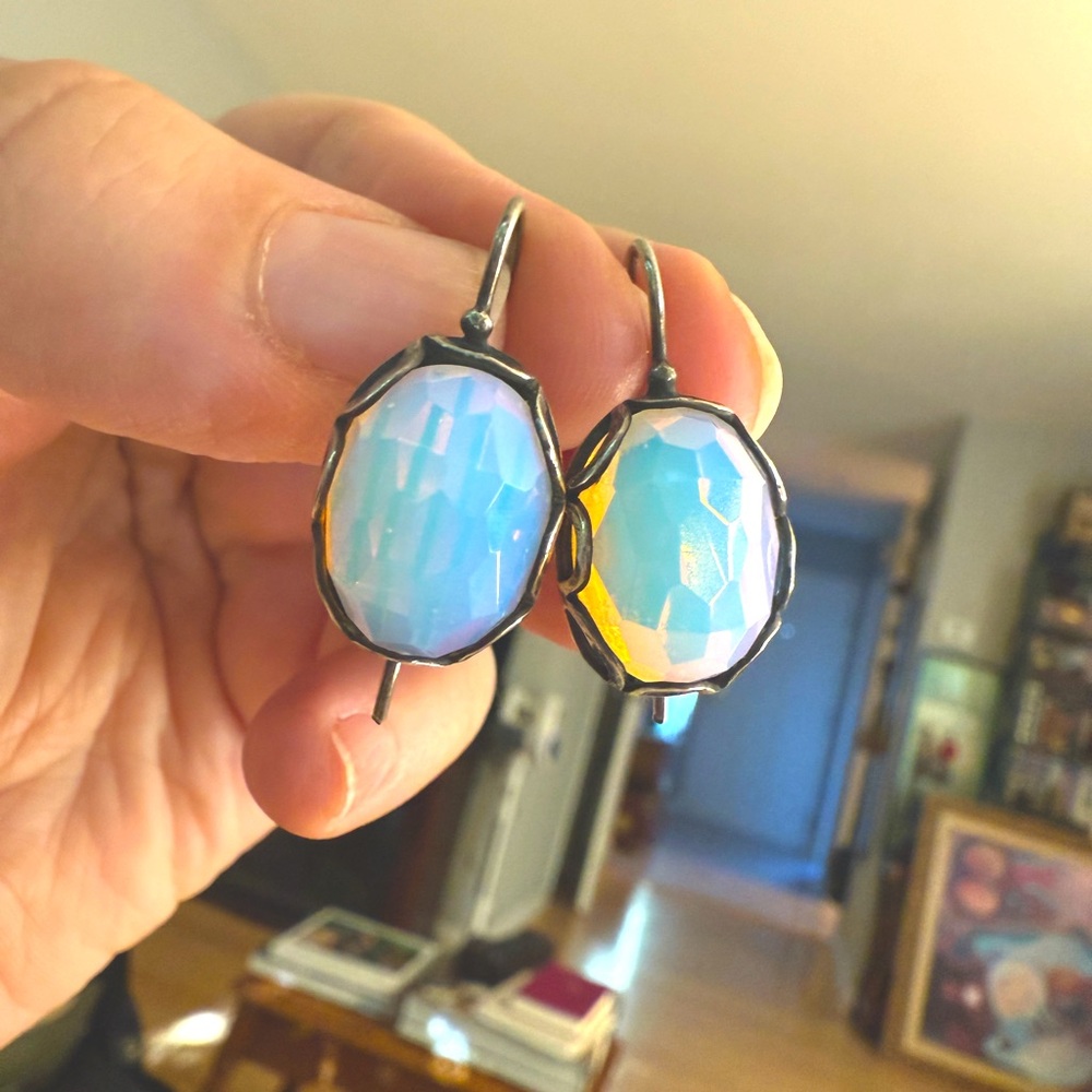 Starling Siver Opalite Vintage earrings